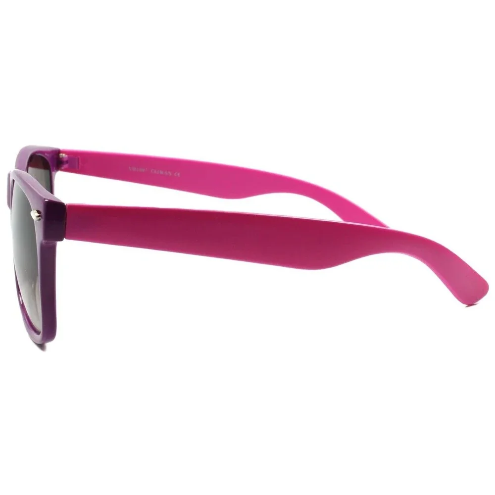 Classic Fun Party Rave Festival Pink & Purple Frame Horn Rimmed Sunglasses